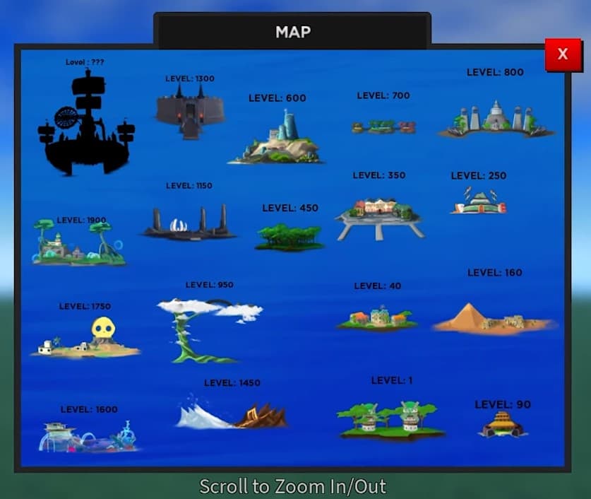 Haze Seas world map — three seas and major islands