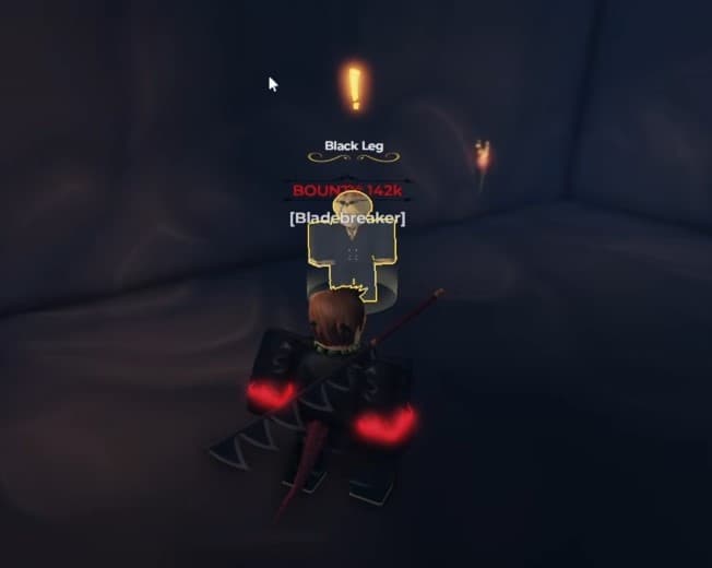Black Leg NPC offering the Sky Walk quest at the Rocky Pillars cavern