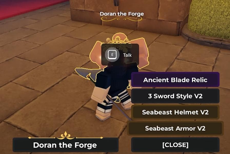 Doran the Forge — Third Sea Blacksmith NPC for Sea Beast V2 crafting