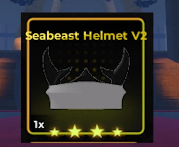 Sea Beast Helmet V2 — crafted accessory with bonus Observation Haki dodge